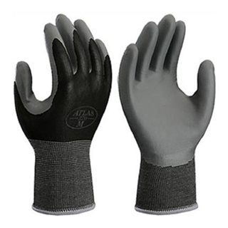 Atlas NT370 13-Gauge Black Nitrile Palm Gloves, Medium