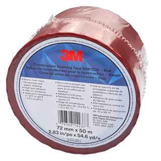3M Construction Seam Tape, 2-7/8in x 55yd, Red