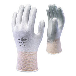 Atlas NT370 13-Gauge White Nitrile Palm Gloves, Medium