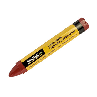 Johnson Level Red Lumber Crayons, 12/bx 