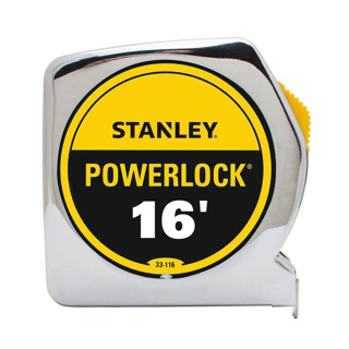 Stanley Powerlock Tape Measure, 16ft x 3/4in
