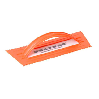 Marshalltown V-Notch Orange Plastic Disposable Trowel, 3/16in