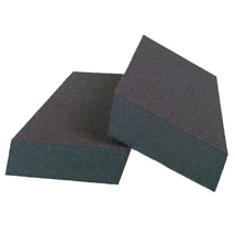 Johnson Abrasives Dual-Angle Sanding Sponge, Fine-Medium, 5in x 3in x 1in
