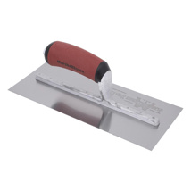 Marshalltown Stainless-Steel Finishing Trowel, 11-1/2in x 4-3/4in w/ Curved DuraSoft Handle
