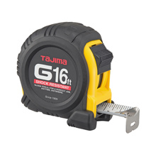 Tajima G-Series Shock Resistant Tape Measurer, 16ft
